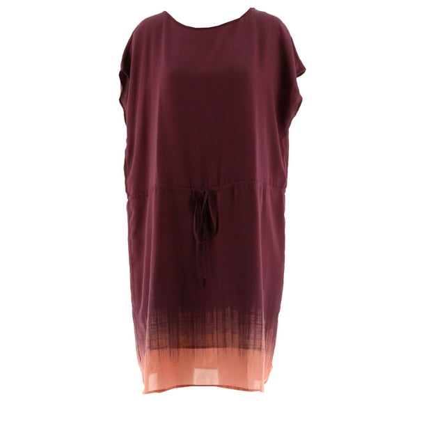 Halston Cap Slv Ombre Printed Dress Green L NEW A275442 Halston Cap Slv Ombre Printed Dress Green L NEW A275442